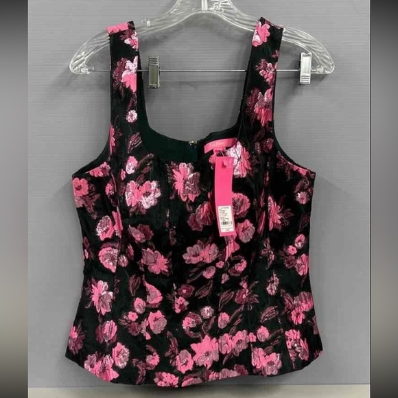 NWT Lilly Pulitzer Leya Floral Jacquard Top Size Large - Picture 2 of 7